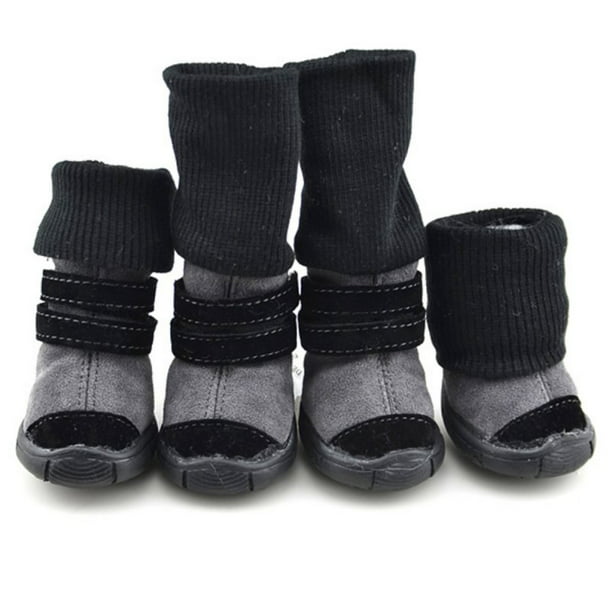 4pcs Dog Shoes Small Large Mesh Boots Booties for Snow Rain Reflective Anti-slip